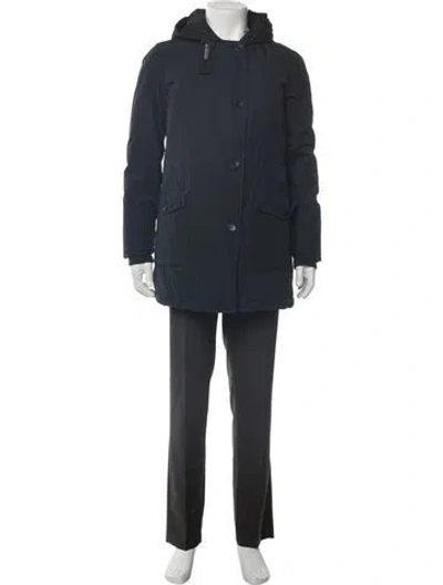 Pre-owned Woolrich Crew Neck Long Sleeve Hoodie In Gray