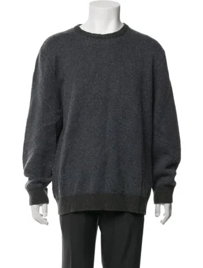 Pre-owned Woolrich Crew Neck Long Sleeve Pullover In Grey