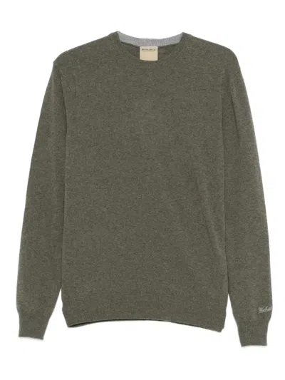 Woolrich Crew-neck Long-sleeve Sweater In Green