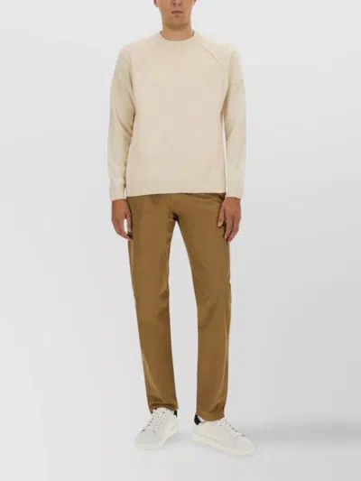 Woolrich Crew Neck Raglan Sleeves Sweater In Neutral