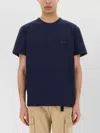 Woolrich Crew Neck Embroidered Logo T-shirt In Blue