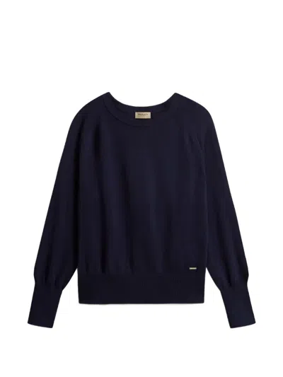 Woolrich Crew-neck Sweater In Blue