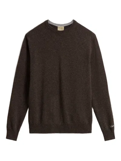 Woolrich Crew-neck Sweater In Brown