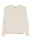 Woolrich Crew Neck Knitwear Long Sleeves In Neutral
