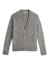 Woolrich Alpaca Wool-blend Speckled Cardigan In Gray