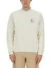 Woolrich Logo Crew Neck Sweater In Neutrals