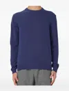 Woolrich Crew-neck Wool Sweater In Blue