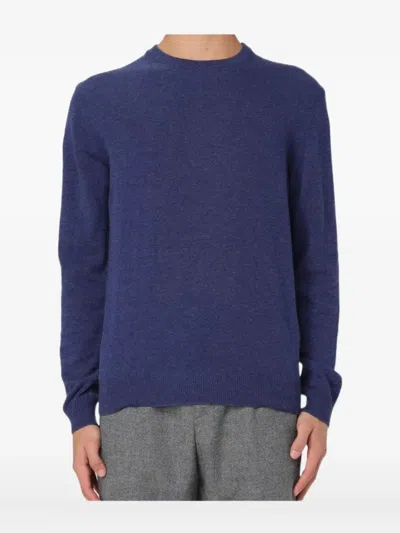 Woolrich Crew-neck Wool Sweater In Blue