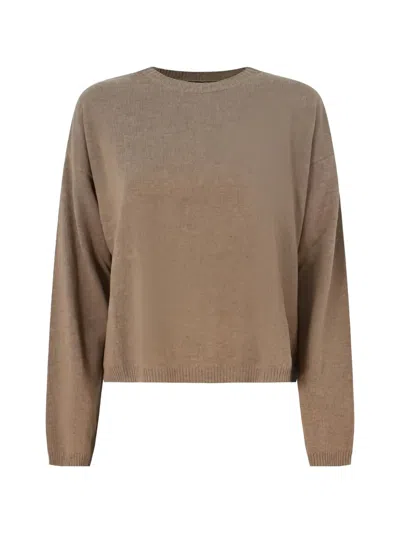 Woolrich Crew-neck Drop-shoulder Sweater In Gray