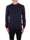 Woolrich Crew Neck Sweaters Long Sleeves In Blue