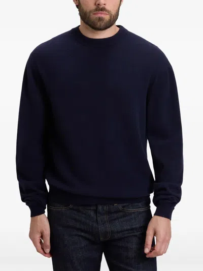 Woolrich Crew-neck Lambswool Sweater In Black