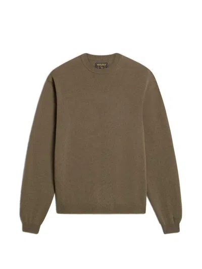 Woolrich Crew-neck Lambswool Sweater In Brown