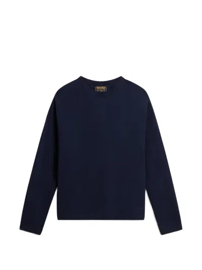 Woolrich Crew-neck Sweater In Blue