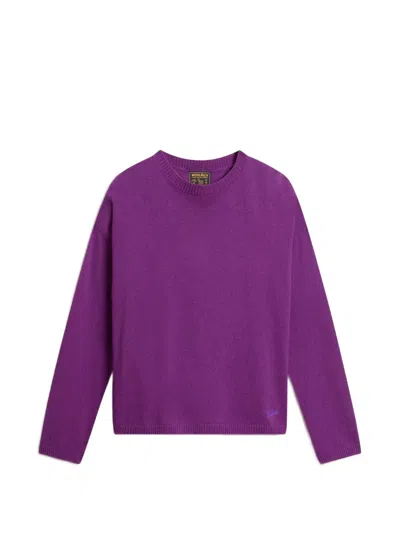 Woolrich Crew-neck Sweater In Purple