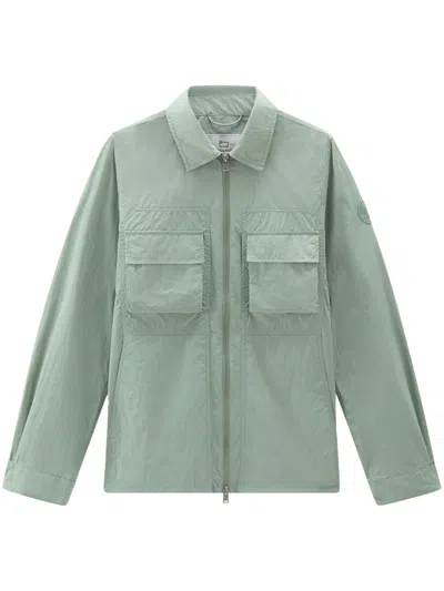 Woolrich Nylon Shirt In Green