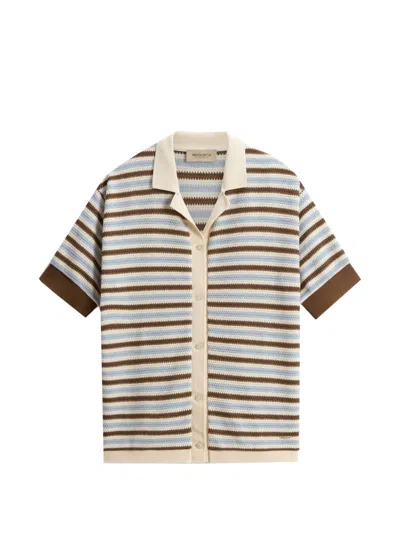 Woolrich Crochet Striped Shirt In Multi
