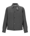 Woolrich Cropped Casual Jacket In Gray