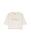 Woolrich Cropped Crewneck In Ivory