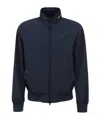 Woolrich Navy Blue Cotton Blend Cruiser Bomber Jacket In Blue