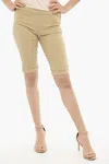 Woolrich Cuffed Hem Shorts With Golden-closure In Beige