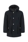 Woolrich Dark Blue Cotton Blend Arctic Parka In Black