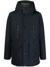 Woolrich Midnight Blue Cotton Down Jacket In Blue