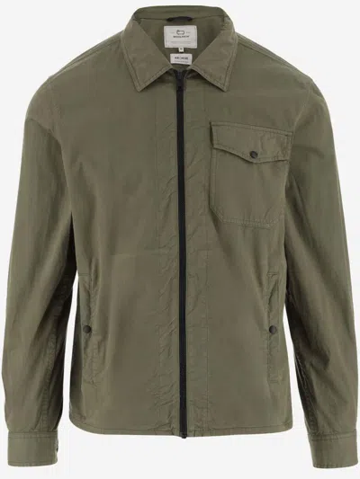 WOOLRICH DARK GREEN COTTON JACKET