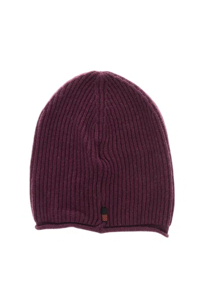 Woolrich Dark Purple Knitted Beanie Cap