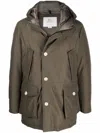 Woolrich Protective Hooded Parka With Multiple Pockets In Green