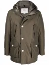 Woolrich Protective Hooded Parka With Multiple Pockets In Gray