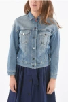 Woolrich Denim American Jacket With Silver Buttons
