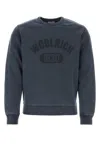 Woolrich Denim Blue Cotton Sweatshirt