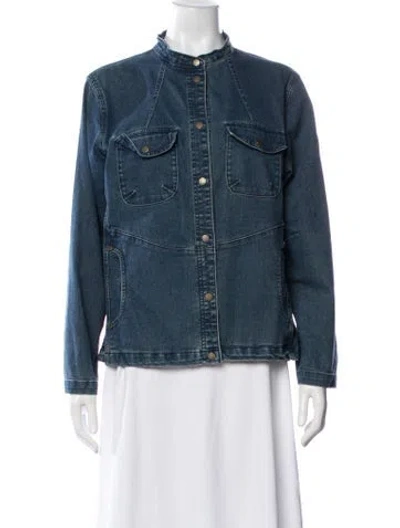 Pre-owned Woolrich Denim Jacket In Blue