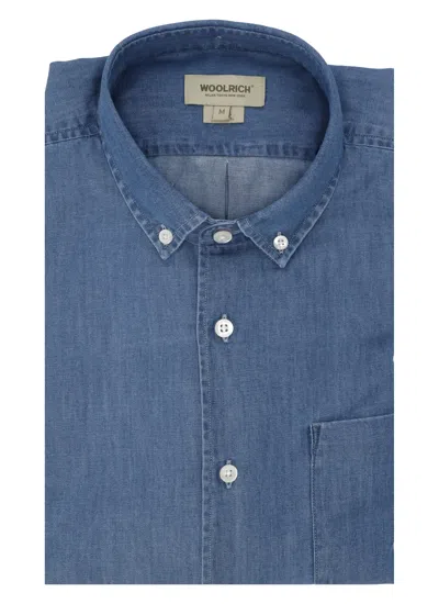 Woolrich Denim Shirt In Blue