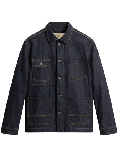 Woolrich Denim Shirt In 蓝色