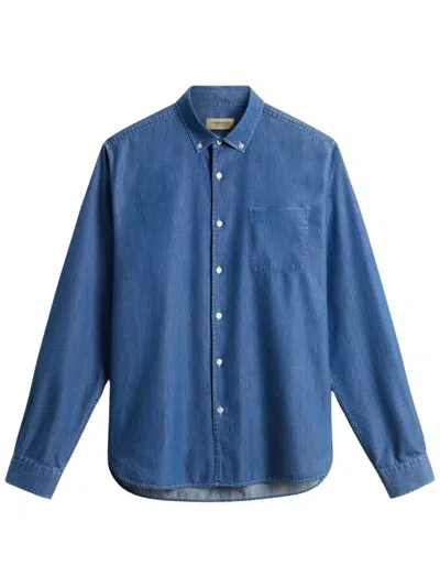 Woolrich Indigo Shirt In Blue