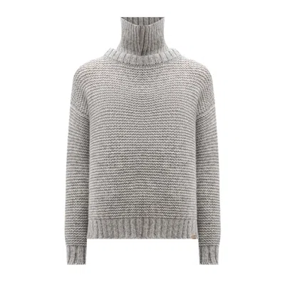 Woolrich Detachable Collar Sweater In Grey