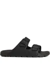 Woolrich Double-buckle Slides In 黑色