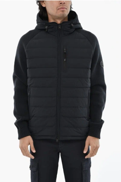 Woolrich Double Fabric Sundance Liightweight Down Jacket In Blue