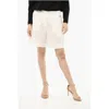 Woolrich Double Pleated Shorts With Belt Loops In White