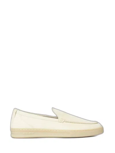 Woolrich Double U Leather Slip-on In Neutral