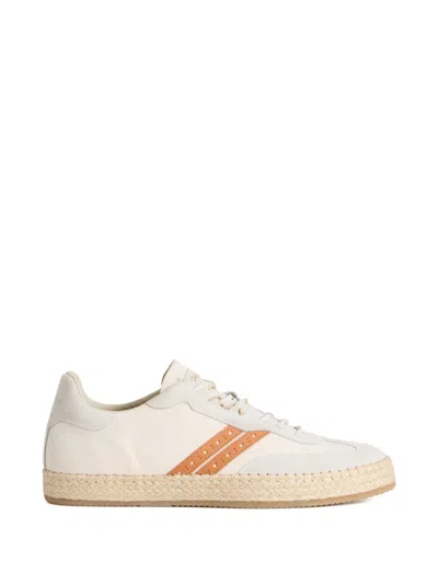 Woolrich Doubleu Suede-detail Sneakers In Neutral
