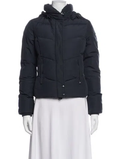 Pre-owned Woolrich Down Coat In Blue