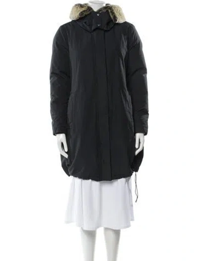 Pre-owned Woolrich Down Coat In Gray