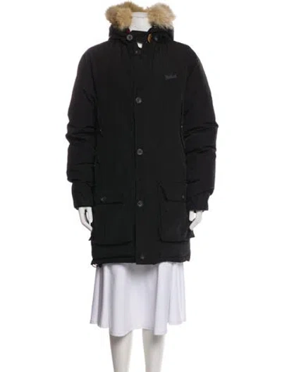 Pre-owned Woolrich Down Coat In Gray