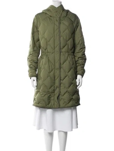 Pre-owned Woolrich Down Coat In Green