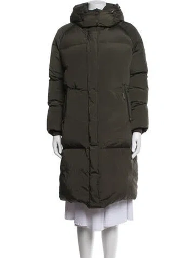 Pre-owned Woolrich Down Coat In Green