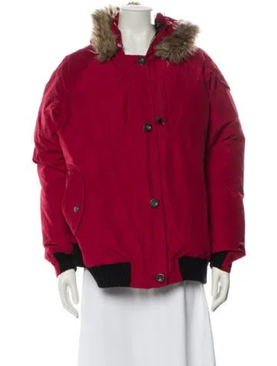 Pre-owned Woolrich Down Coat In Red