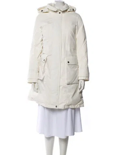Pre-owned Woolrich Down Coat W/ Tags In Neutral