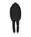 Woolrich Down-feather Hooded Coat In Black